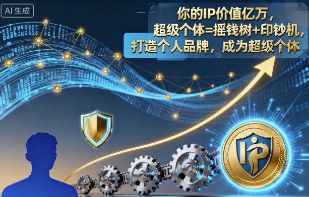 你的IP价值亿万,超级个体=摇钱树+印钞机,打造个人品牌,成为超级个体-紫橙网创项目网