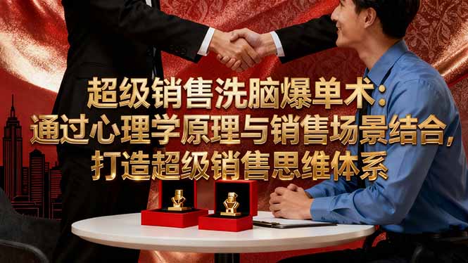 超级销售洗脑爆单术:通过心理学原理与销售场景结合,打造超级销售思维体系-紫橙网创项目网