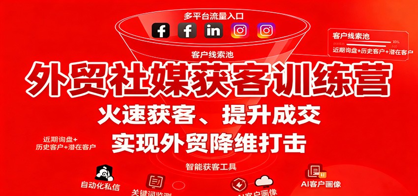 外贸社媒获客训练营,火速获客、提升成交,实现外贸降维打击-紫橙网创项目网