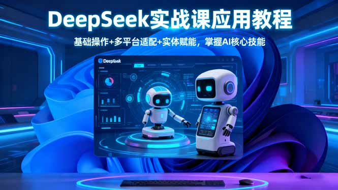 DeepSeek实战课应用教程、基础操作+多平台适配+实体赋能,掌握AI核心技能-紫橙网创项目网
