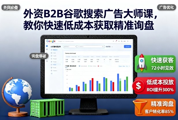 外资B2B谷歌搜索广告大师课,教你快速低成本获取精准询盘-紫橙网创项目网
