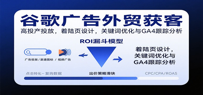 谷歌广告外贸获客,高投产投放,着陆页设计,关键词优化与GA4跟踪分析-紫橙网创项目网