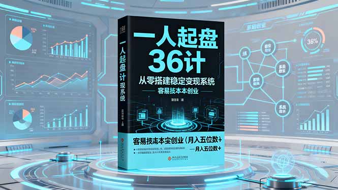 一人起盘36计:从零搭建稳定变现系统,实现低成本创业,月入五位数+-紫橙网创项目网
