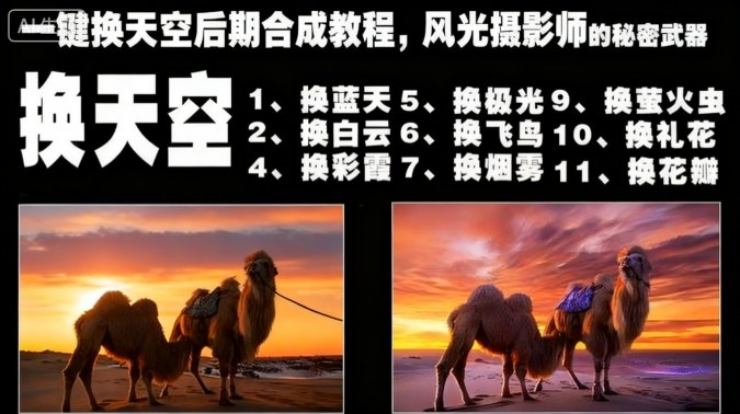 一键换天空后期合成教程，风光摄影师的秘密武器-紫橙网创项目网