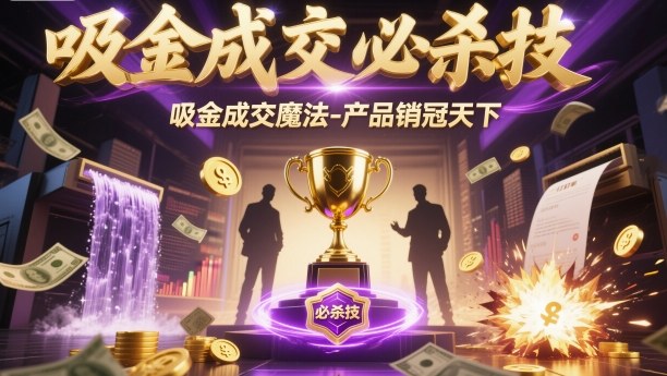 吸金成交必杀技,吸金成交魔法-产品销冠天下-紫橙网创项目网