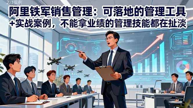 阿里铁军销售管理:可落地的管理工具+实战案例,不能拿业绩的管理都在扯淡-紫橙网创项目网