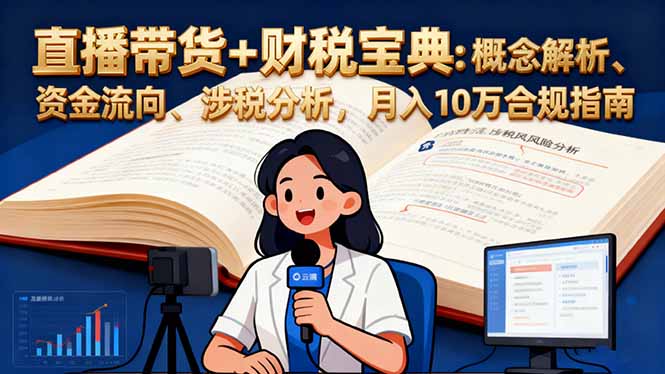 直播带货+财税宝典：概念解析、资金流向、涉税分析，月入10万合规指南 - 中创网