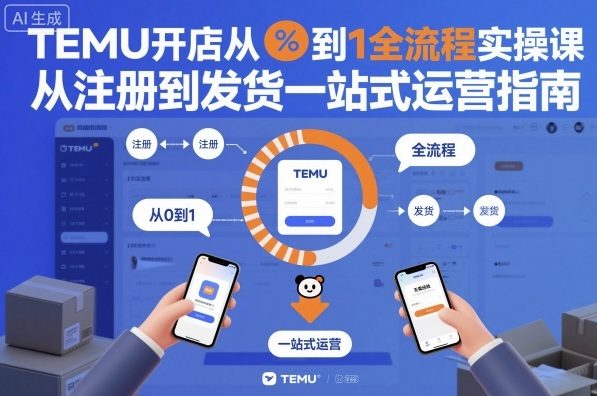 TEMU开店从0到1全流程实操课，从注册到发货一站式运营指南-紫橙网创项目网