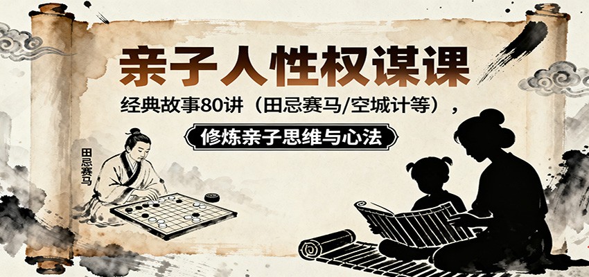 亲子人性权谋课:经典故事80讲,修炼亲子思维与心法-紫橙网创项目网