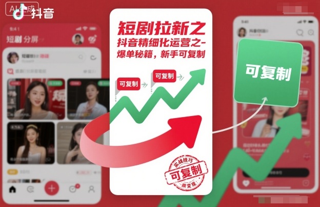 短剧拉新之抖音精细化运营之爆单秘籍,新手可复制-紫橙网创项目网