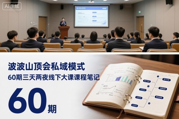 波波山顶会私域模式60期三天两夜线下大课课程笔记（文档） - 冒泡网赚