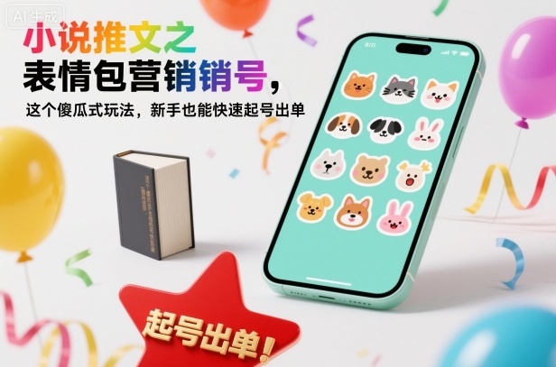 小说推文之表情包营销号,这个傻瓜式玩法,新手也能快速起号出单-紫橙网创项目网