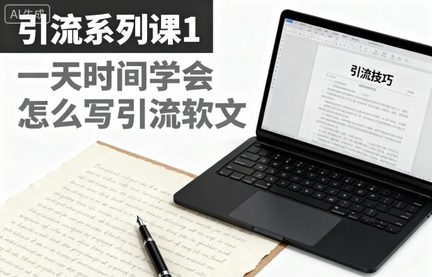 引流系列课1,一天时间学会怎么写引流软文-紫橙网创项目网