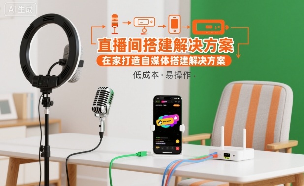直播间搭建解决方案,在家打造自媒体搭建解决方案-紫橙网创项目网