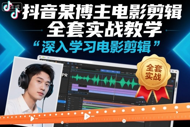抖音某博主电影剪辑全套实战教学,深入学习电影剪辑-紫橙网创项目网