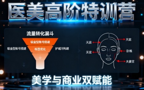 0-1000W医美高阶特训营课程，美学与商业双赋能-紫橙网创项目网