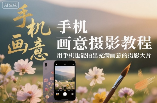 手机画意摄影教程，用手机也能拍出充满画意的摄影大片-紫橙网创项目网