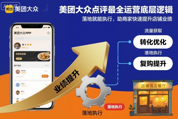 美团大众点评最全运营底层逻辑，落地就能执行，助商家快速提升店铺业绩-紫橙网创项目网