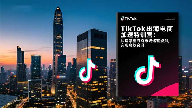 TikTok出海电商加速特训营：快速掌握海外市场运营规则，实现高效变现-紫橙网创项目网