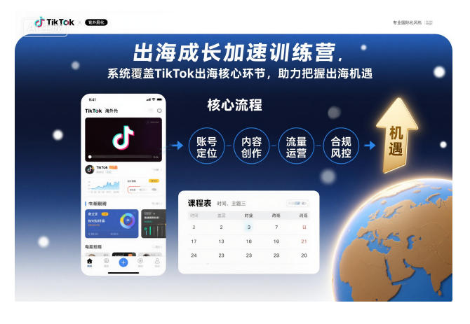 出海成长加速训练营，系统覆盖TikTok出海核心环节，助力把握出海机遇（更新）-紫橙网创项目网