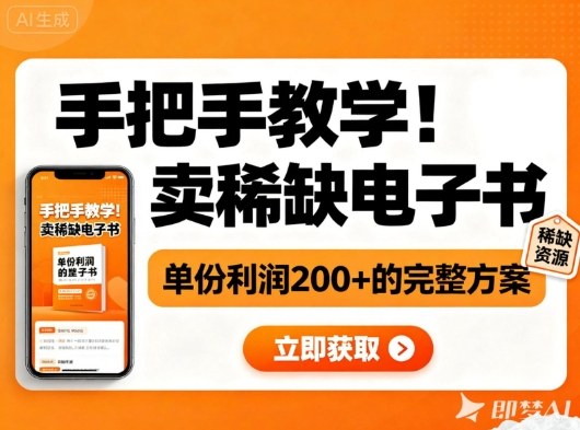 手把手教学！在小红书卖稀缺电子书，单份利润2张+的完整方案 - 冒泡网赚
