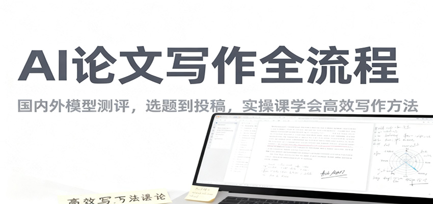 AI论文写作全流程,国内外模型测评,选题到投稿,实操课学高效写作方法-紫橙网创项目网