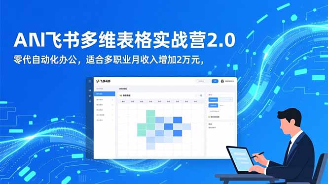 AI+飞书多维表格实战营2.0:零代码自动化办公,适合多职业月收入增加2万元-紫橙网创项目网