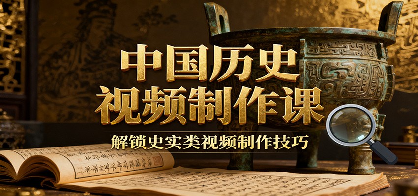 中国历史视频制作课：疆域地图集+参考文案+练习素材，解锁史实类视频制作技巧-紫橙网创项目网