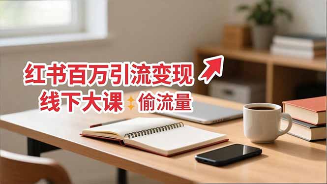 小红书百万引流变现-11月线下大课:分享从0到百万引流路径,手把手教偷流量、拿结果-紫橙网创项目网