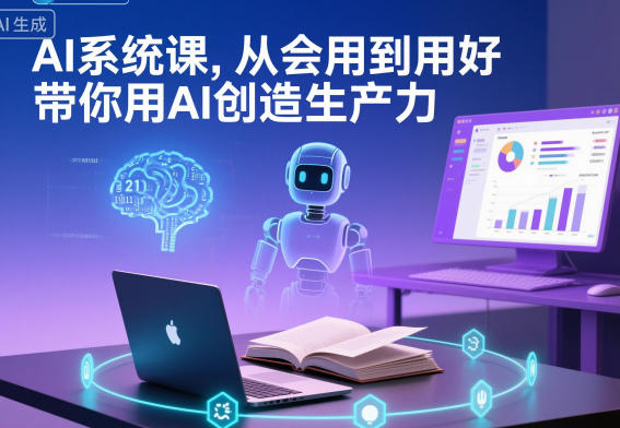 AI系统课,从会用到用好,带你用AI创造生产力-紫橙网创项目网