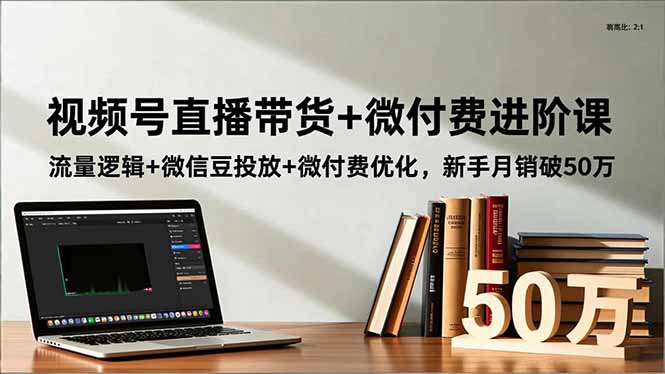 视频号直播带货+微付费进阶课：流量逻辑+微信豆投放+微付费优化，新手月销破50万-紫橙网创项目网