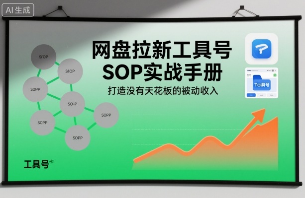 网盘拉新工具号SOP实战手册，打造没有天花板的被动收入-紫橙网创项目网