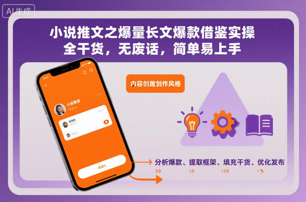 小说推文之爆量长文爆款借鉴实操,全干货,无废话,简单易上手-紫橙网创项目网