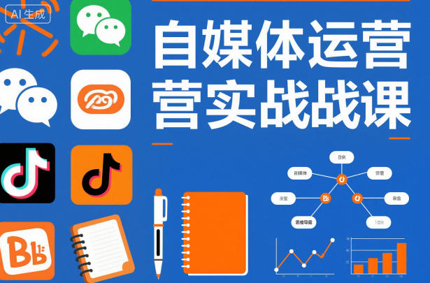 自媒体运营实战课，掌握一套系统的自媒体运营底层方法论，成为优秀的内容创作者 - 冒泡网赚