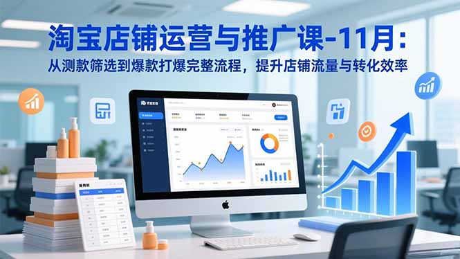 淘宝店铺运营与推广课-11月：从测款筛选到爆款打爆完整流程，提升店铺流量与转化效率-紫橙网创项目网