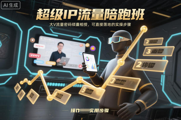 超级IP流量陪跑班，大V流量密码倾囊相授，可直接落地的实操步骤-紫橙网创项目网