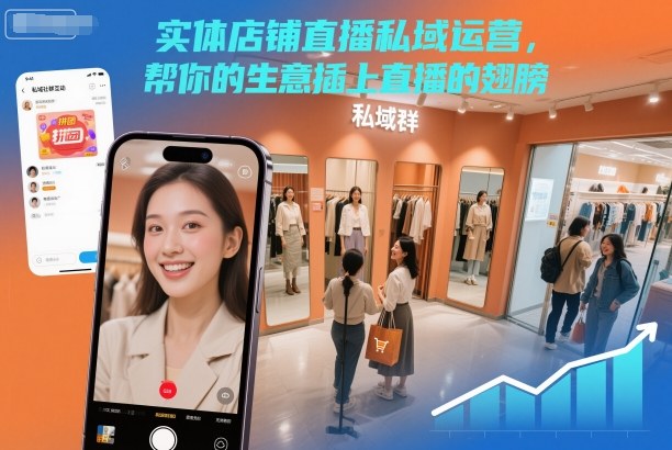 实体店铺直播私域运营，帮你的生意插上直播的翅膀-紫橙网创项目网
