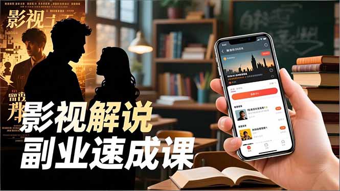 Tk影视解说副业速成课，软件安装、全流程实操、爆款预设，新手两周变现 - 中创网