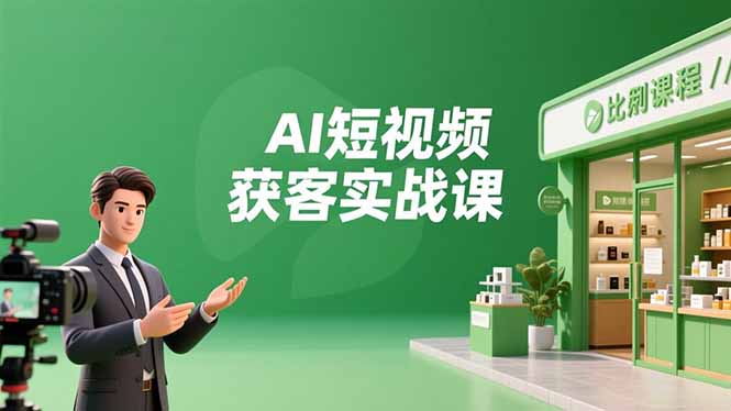 AI短视频获客实战课，数字人创作、实体行业应用、精准引流，30天获取客源月入6万+-紫橙网创项目网