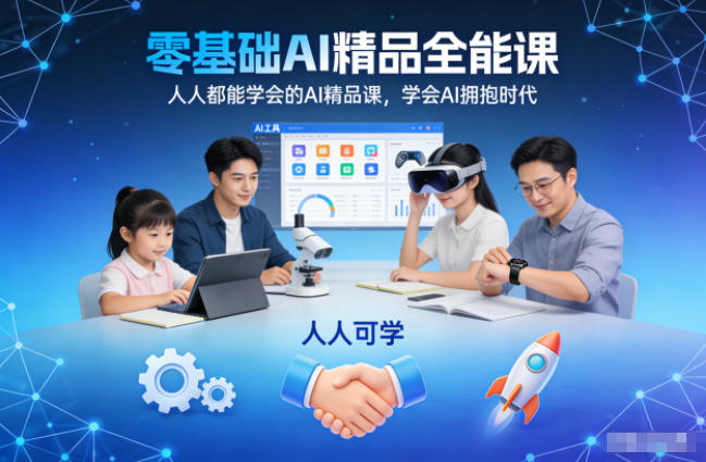 零基础AI精品全能课,人人都能学会的AI精品课,学会AI拥抱时代-紫橙网创项目网