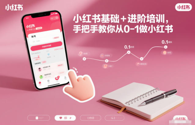 小红书基础+进阶培训,手把手教你从0-1做小红书-紫橙网创项目网