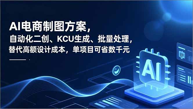 AI电商制图方案，自动化二创、SKU生成、批量处理，替代高额设计成本，单项目可省数千元-紫橙网创项目网