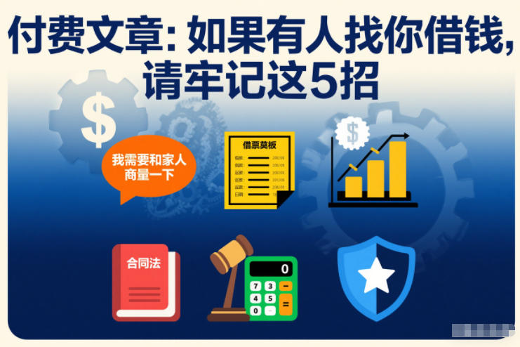 付费文章：如果有人找你借钱，请牢记这5招-紫橙网创项目网