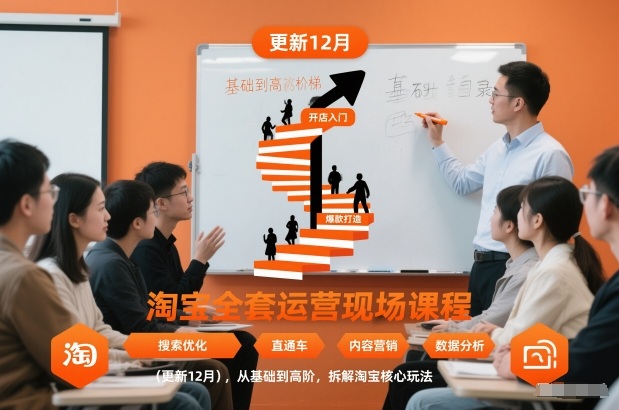 淘宝全套运营现场课程（更新12月），从基础到高阶，拆解淘宝核心玩法-紫橙网创项目网