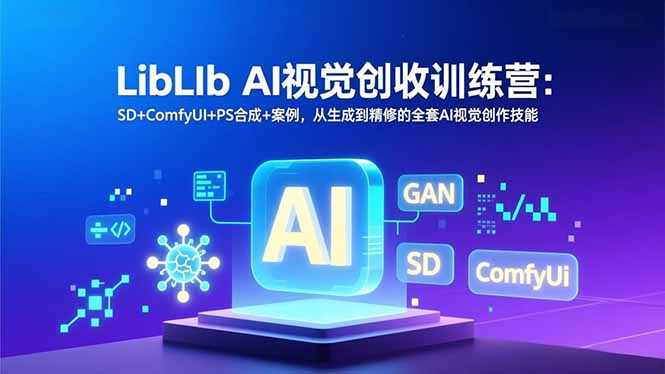 LibLIb AI视觉创收训练营：SD+ComfyUI+PS合成+案例，从生成到精修的全套AI视觉创作技能-紫橙网创项目网