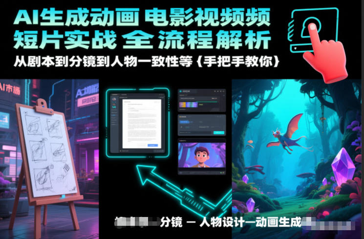 AI生成动画电影视频短片实战全流程解析，从剧本到分镜到人物一致性等手把手教你-紫橙网创项目网