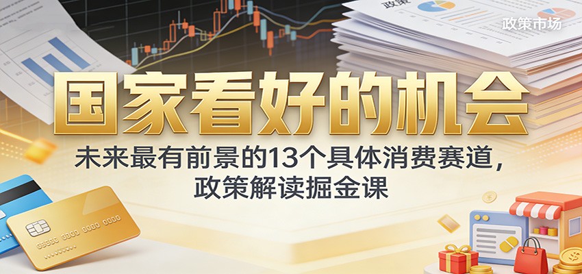 公众号付费文章：国家看好的机会，未来最有前景的13个具体消费赛道，政策解读掘金课-紫橙网创项目网