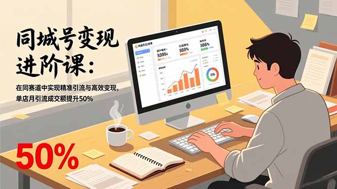 同城号变现进阶课：在同城赛道中实现精准引流与高效变现，单店月引流成交额提升50%-紫橙网创项目网