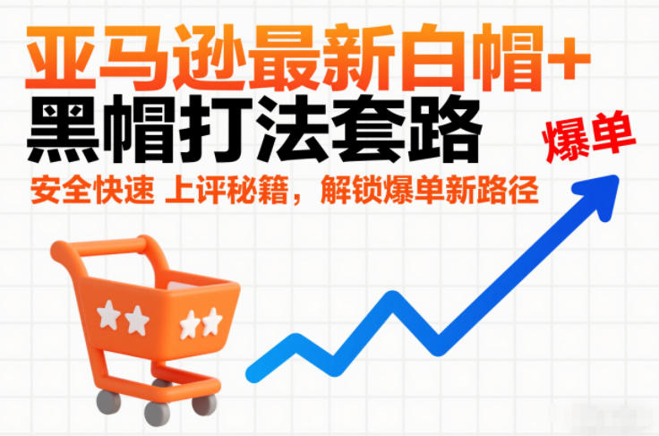 亚马逊最新白帽+黑帽打法套路，安全快速上评秘籍，解锁爆单新路径-紫橙网创项目网