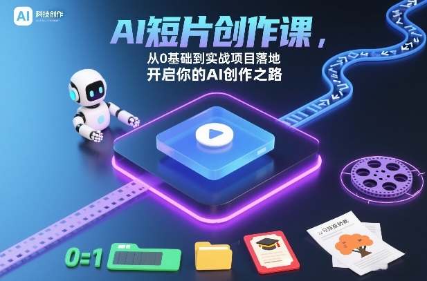 AI短片创作课，从0基础到实战项目落地，开启你的AI创作之路-紫橙网创项目网